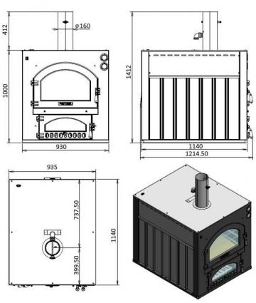 Печь-барбекю Инк 100x65 QV / Inc 100x65 QV