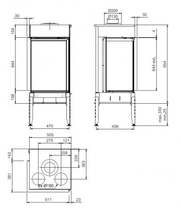 Газовый камин Тру Вижен 550 CR/CL / True Vision 550 CR/CL gas