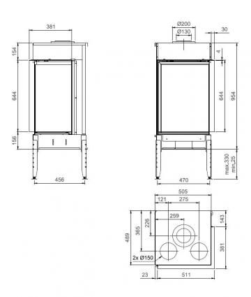 Газовый камин True Vision 550 CR/CL / Тру Вижен 550 CR/CL gas