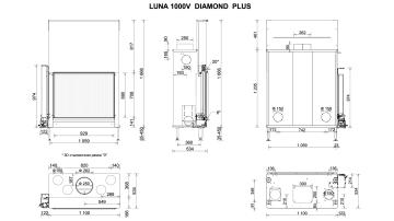 Каминная топка Луна 1000 V Даймонд / Luna 1000 V Diamond