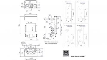 Каминная топка Луна 700 H Даймонд / Luna 700 H Diamond
