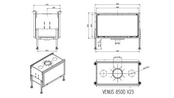 Каминная топка Венус 850 D / Venus 850 D