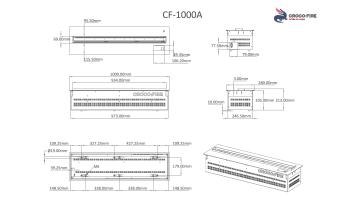 Свето-паровой камин CF-1000A