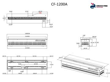 Свето-паровой камин CF-1200A