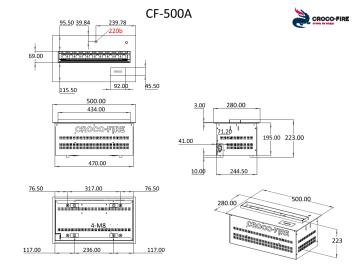 Паровой камин CF-500A