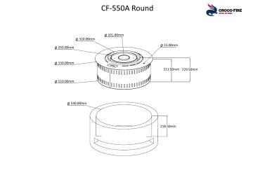 Свето-паровой камин CF-550A Round